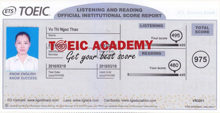 Khóa Học TOEIC B (Mục Tiêu 650-800+)